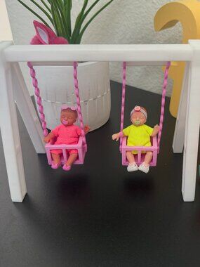 Baby Dolls Double Swing Set | 3D Printed Playground Accessory